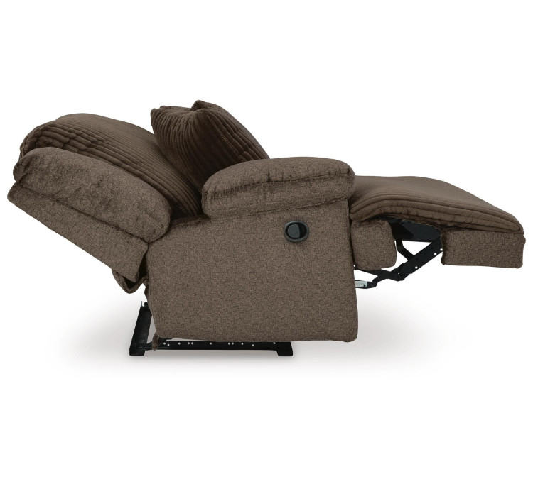 Top Tier 3-Piece Reclining Sofa Chaise Sectional - Chocolate