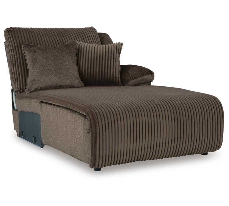 Top Tier 3-Piece Reclining Sofa Chaise Sectional - Chocolate