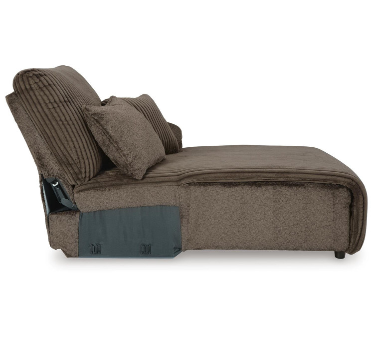 Top Tier 3-Piece Reclining Sofa Chaise Sectional - Chocolate