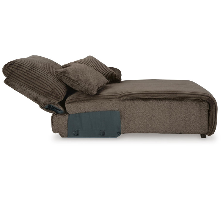 Top Tier 3-Piece Reclining Sofa Chaise Sectional - Chocolate