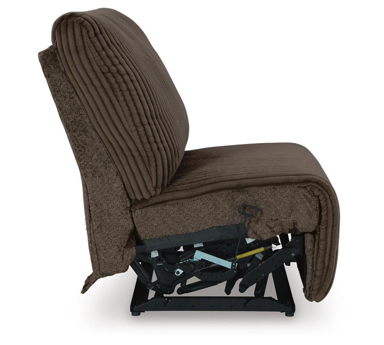 Top Tier 3-Piece Reclining Sofa Chaise Sectional - Chocolate