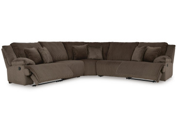 Top Tier 5-Piece Reclining Sectional - Chocolate
