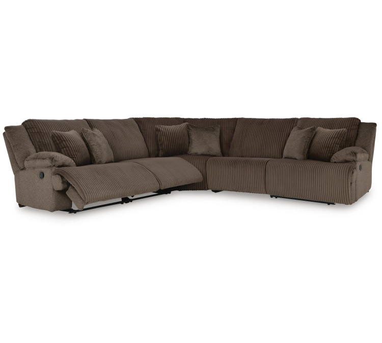 Top Tier 5-Piece Reclining Sectional - Chocolate