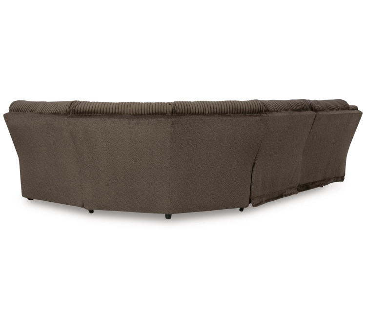 Top Tier 5-Piece Reclining Sectional - Chocolate