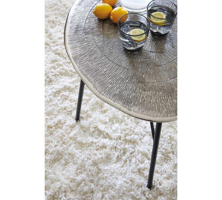 Laverford End Table - Chrome/Black