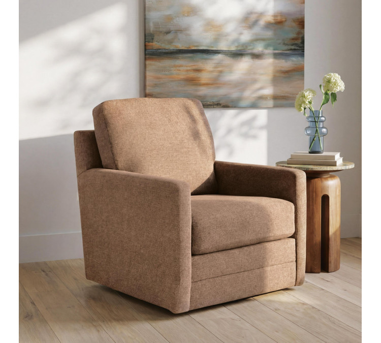 Dishford Swivel Accent Chair - Cinnamon