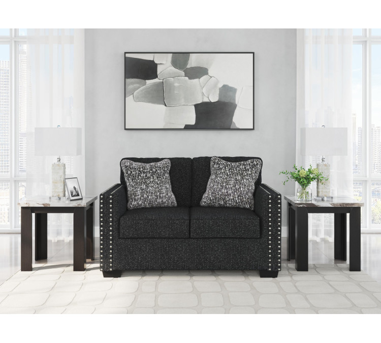 Jasmine Peaks Loveseat - Coal