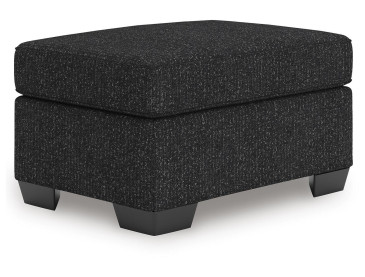 Jasmine Peaks Ottoman - Coal