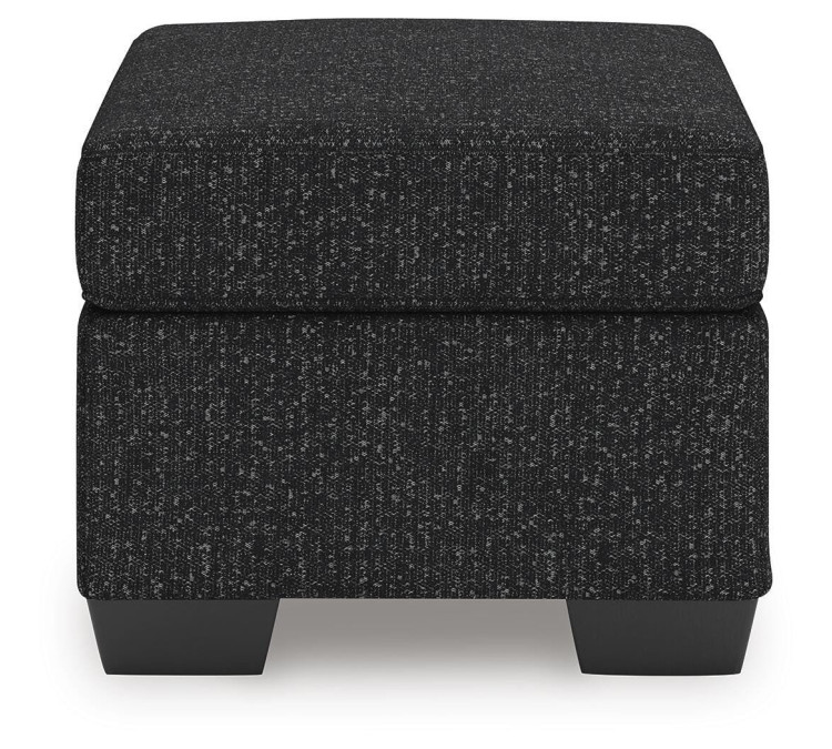 Jasmine Peaks Ottoman - Coal