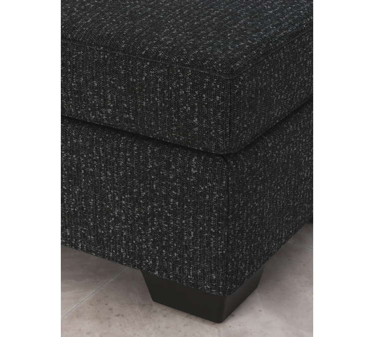 Jasmine Peaks Ottoman - Coal