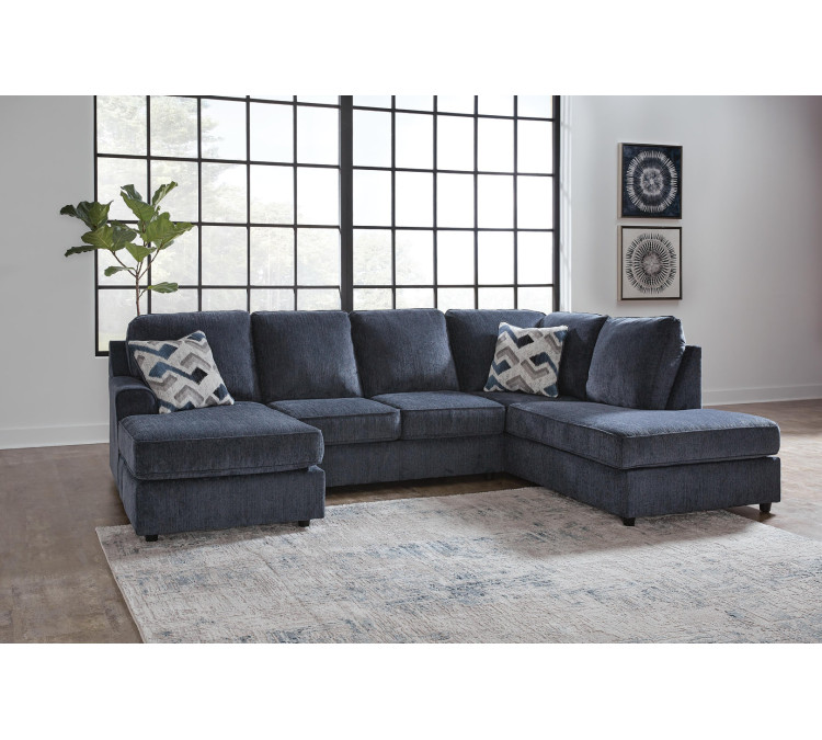 Albar Place 2-Piece Sectional - Cobalt