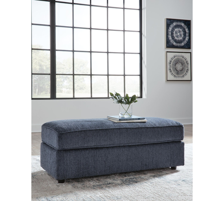 Albar Place Oversized Accent Ottoman - Cobalt