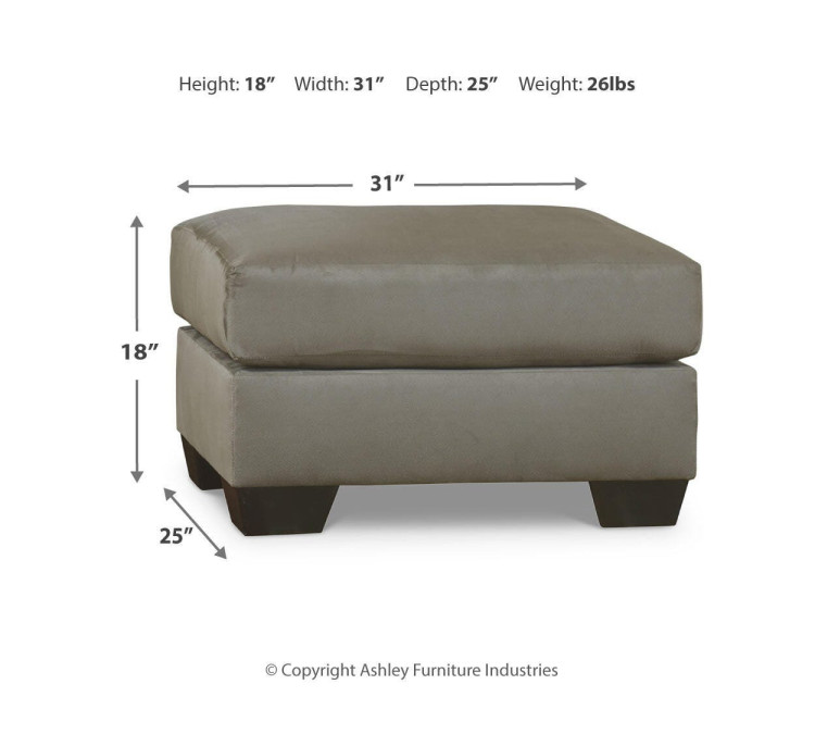 Darcy Ottoman - Cobblestone