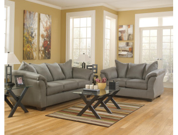Darcy Sofa and Loveseat - Cobblestone