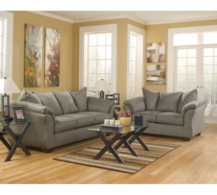 Darcy Sofa and Loveseat - Cobblestone