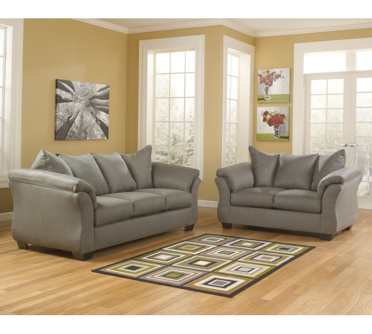 Darcy Sofa and Loveseat - Cobblestone