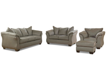 Darcy Sofa, Loveseat, Chair and Ottoman - Cobblestone