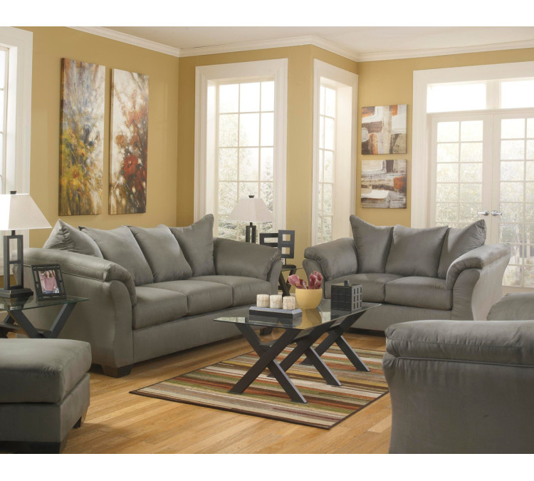 Darcy Sofa, Loveseat, Chair and Ottoman - Cobblestone