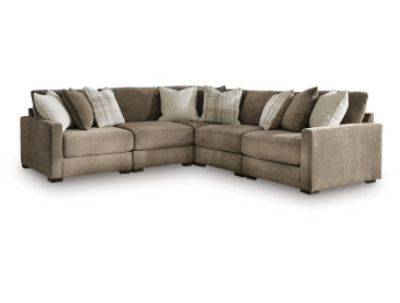 Camellia-Court 5-Piece Sectional - Coffee
