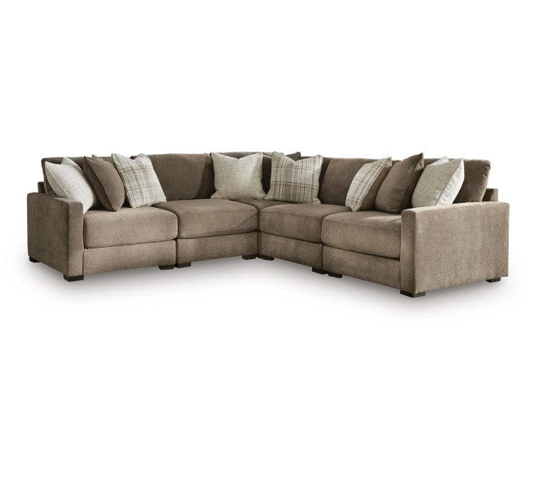 Camellia-Court 5-Piece Sectional - Coffee