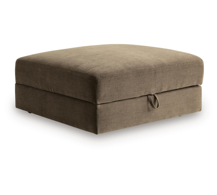 Camellia-Court Ottoman With Storage - Coffee