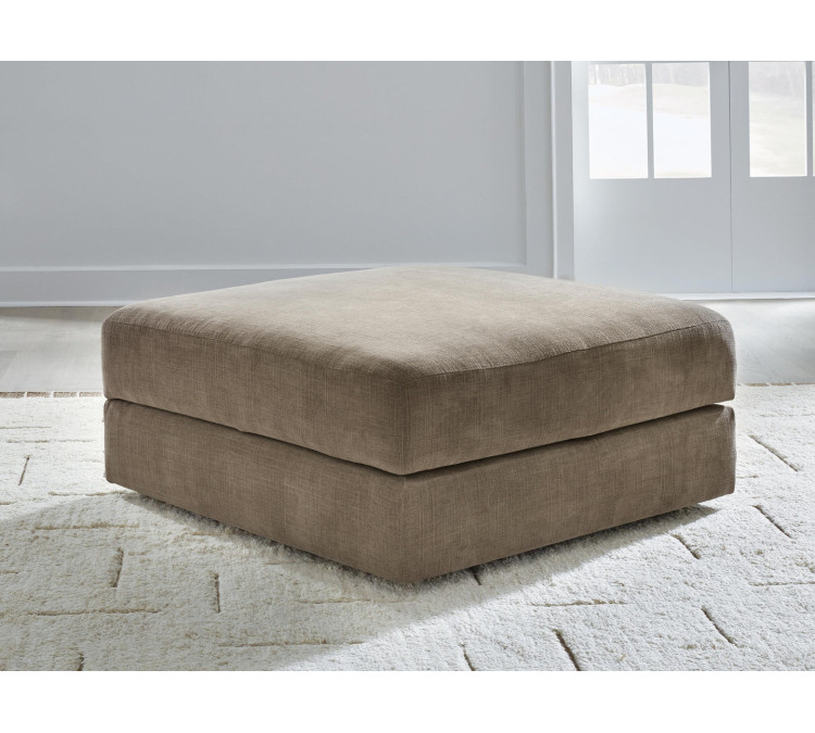 Camellia-Court Ottoman With Storage - Coffee