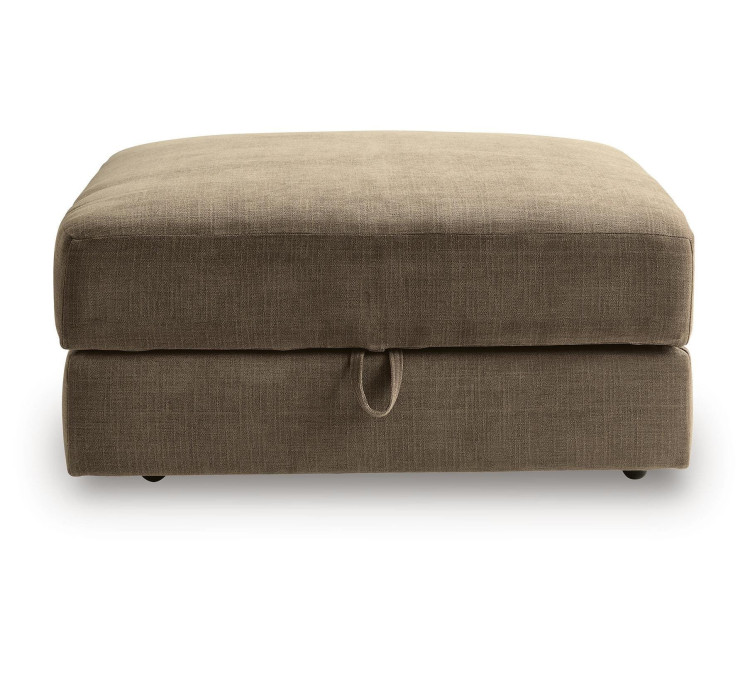 Camellia-Court Ottoman With Storage - Coffee