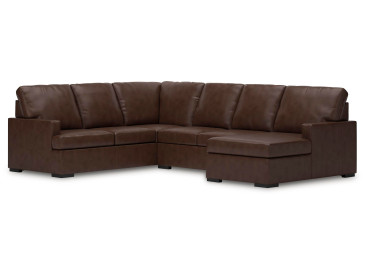 Modern Day 3-Piece Sectional with Chaise - Coffee