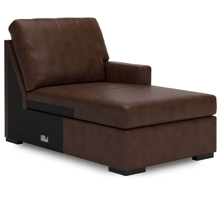 Modern Day 3-Piece Sectional with Chaise - Coffee