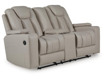 Next Move Glider Reclining Loveseat with Console - Coin