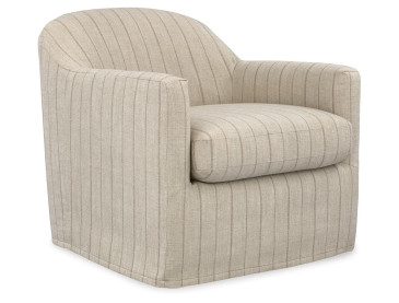Valwick Swivel Accent Chair - Cream/Brown