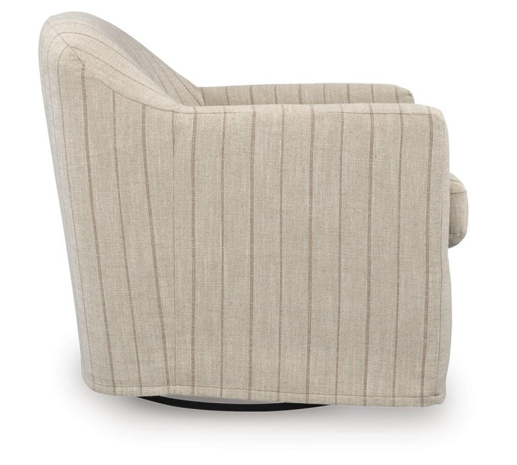 Valwick Swivel Accent Chair - Cream/Brown