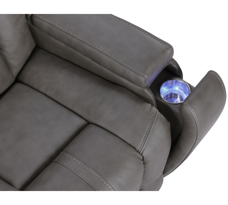 Daniel Triple Power Home Theater Immersive Entertainment Reclining Set, Leather