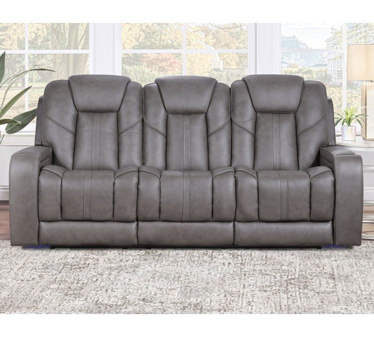 Daniel Triple Power Home Theater Immersive Entertainment Reclining Set, Leather