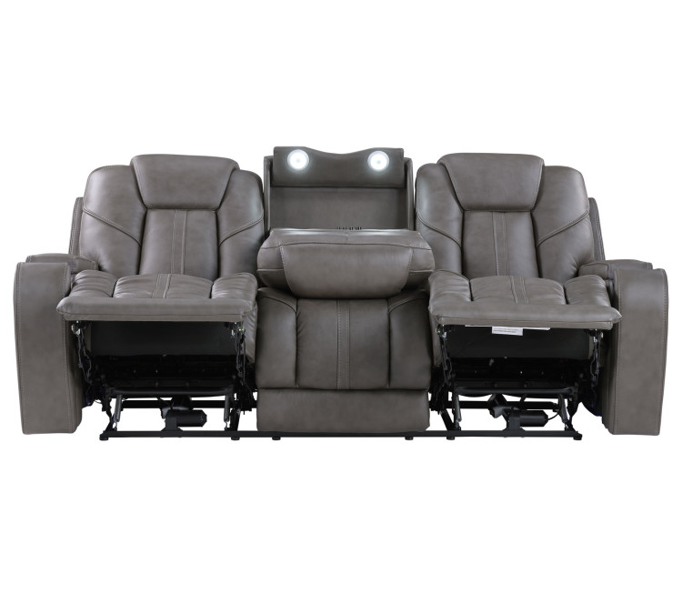 Daniel Triple Power Home Theater Immersive Entertainment Reclining Set, Leather