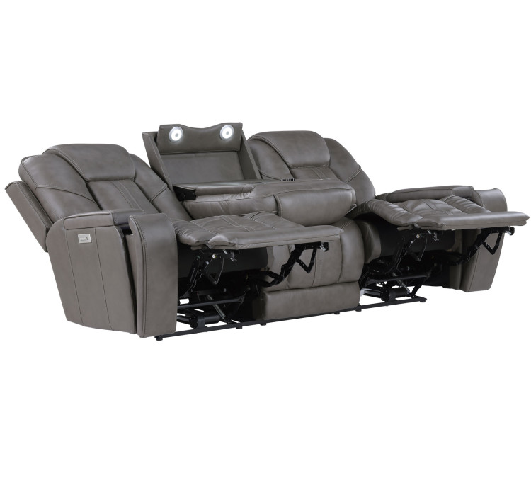 Daniel Triple Power Home Theater Immersive Entertainment Reclining Set, Leather