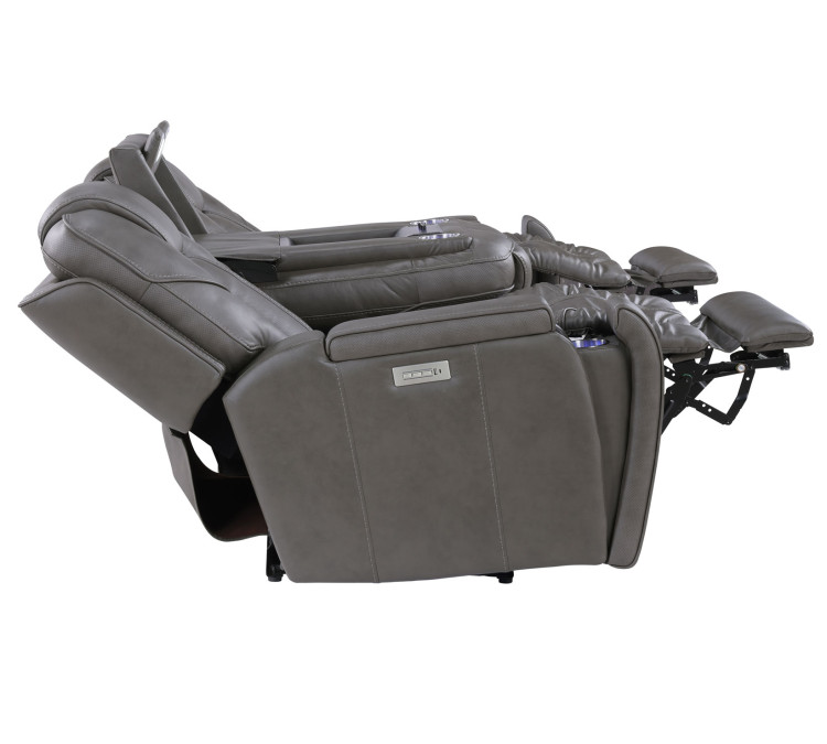 Daniel Triple Power Home Theater Immersive Entertainment Reclining Set, Leather