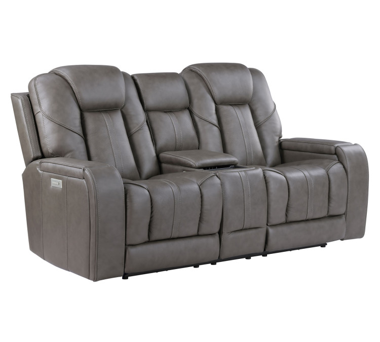 Daniel Triple Power Home Theater Immersive Entertainment Reclining Set, Leather