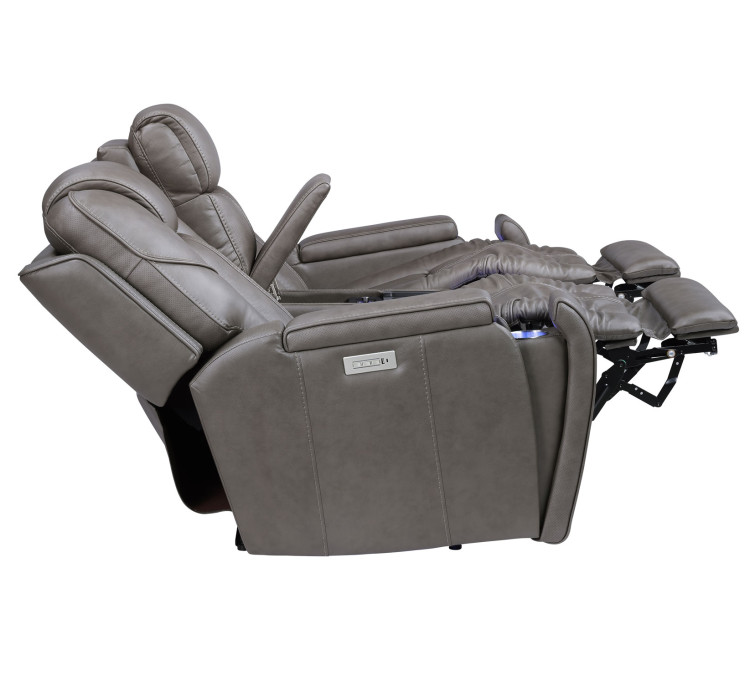 Daniel Triple Power Home Theater Immersive Entertainment Reclining Set, Leather