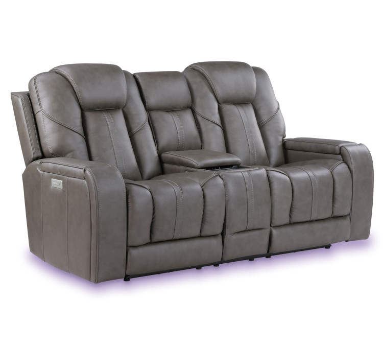 Daniel Triple Power Home Theater Immersive Entertainment Reclining Set, Leather