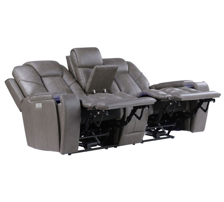 Daniel Triple Power Home Theater Immersive Entertainment Reclining Set, Leather