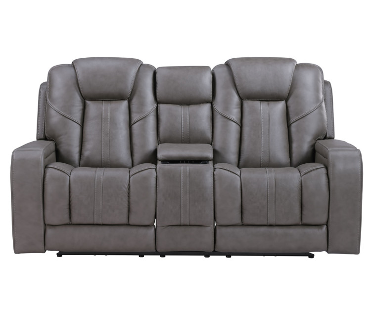 Daniel Triple Power Home Theater Immersive Entertainment Reclining Set, Leather