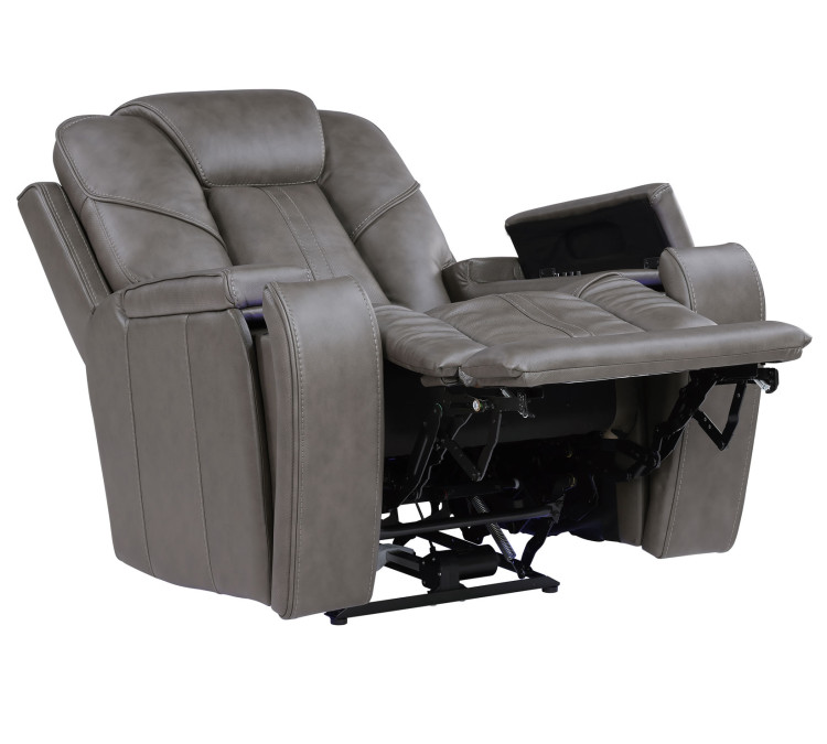 Daniel Triple Power Home Theater Immersive Entertainment Reclining Set, Leather