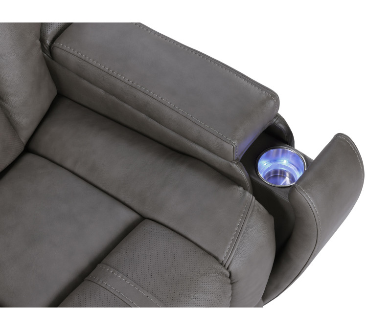Daniel Triple Power Immersive Entertainment Leather Recliner with Built/in Speakers