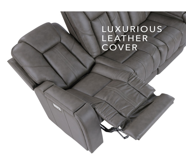 Daniel Triple Power Immersive Entertainment Leather Recliner with Built/in Speakers
