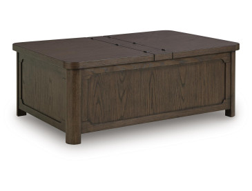 Breckington Coffee Table With Storage - Dark Brown