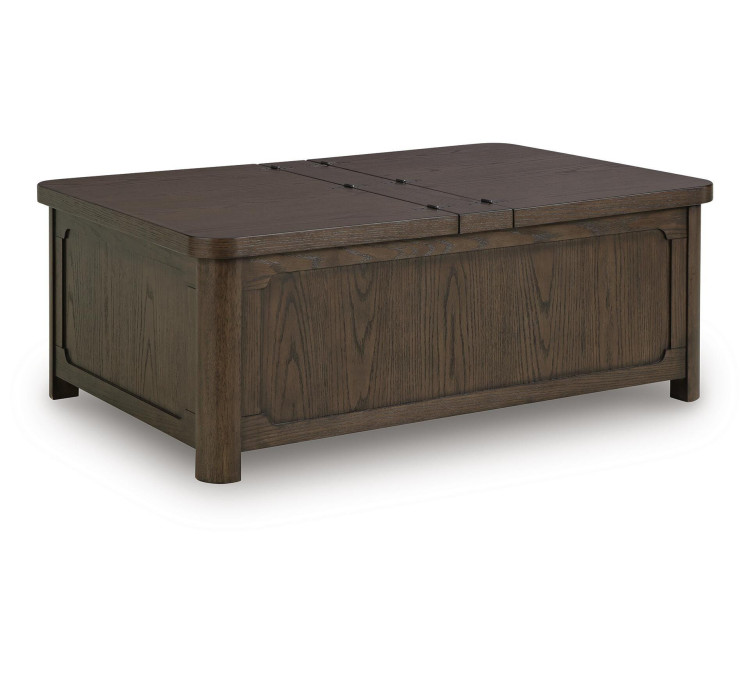 Breckington Coffee Table With Storage - Dark Brown