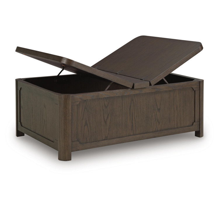 Breckington Coffee Table With Storage - Dark Brown