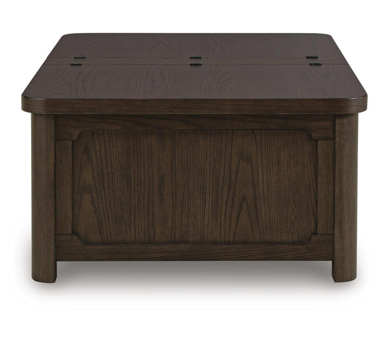 Breckington Coffee Table With Storage - Dark Brown