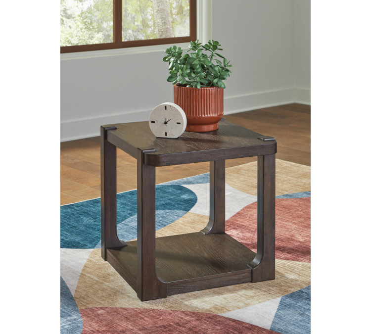 Breckington End Table - Dark Brown